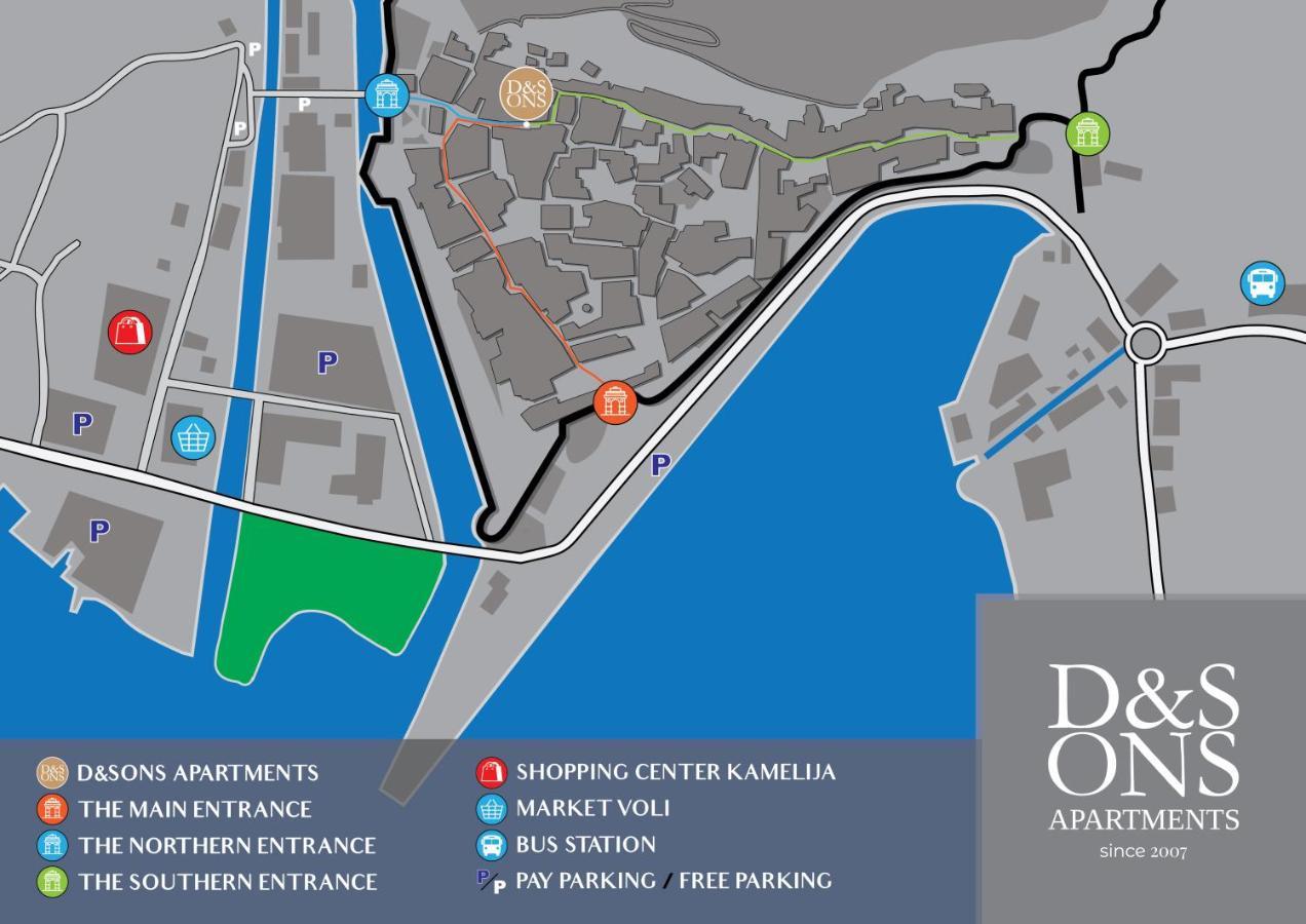 D & Sons Apartments Kotor Luaran gambar